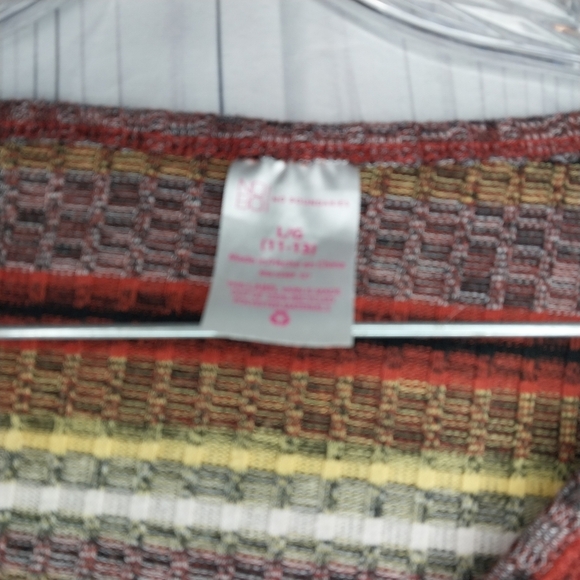 No Boundaries Striped Multicolor Grunge 90’s Long  Sleeve Top - Picture 5 of 13